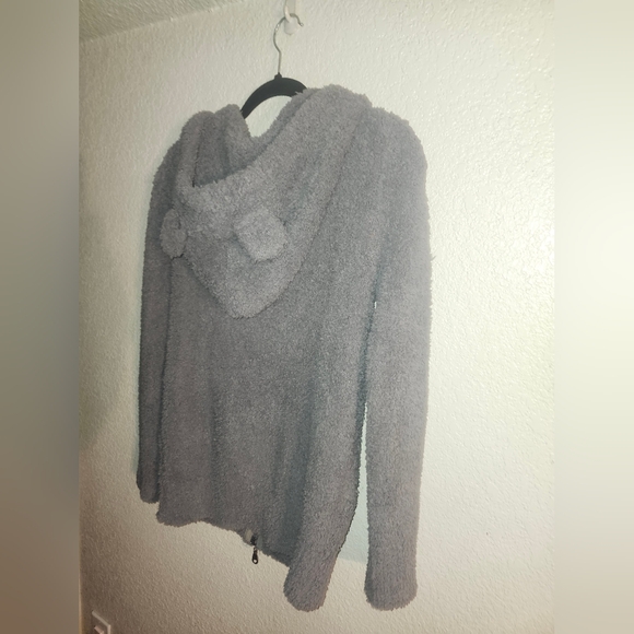NWT POL "RARE Teddy Bear Ears🐻 Double Zip-up Hooded Sweater w/Pockets" 🩶 Small - Picture 10 of 11